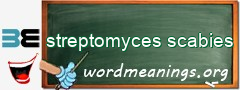 WordMeaning blackboard for streptomyces scabies
